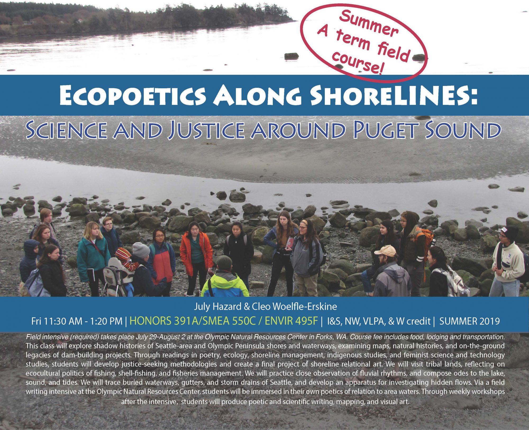 course flyer for ecopoetics summer course