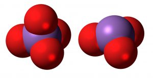 visual representation of arsenate and arsenite molecules