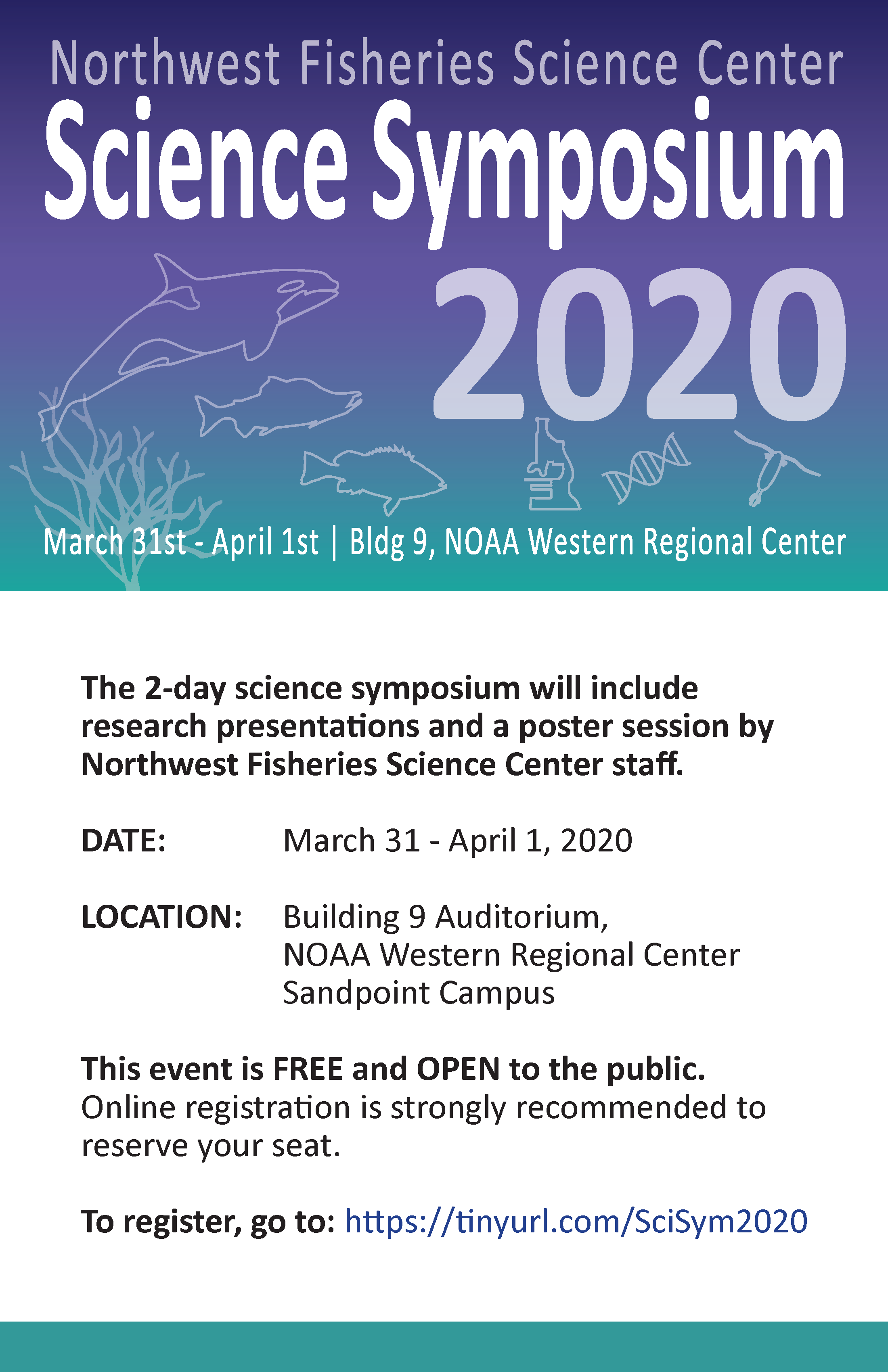 Flyer for NW Fisheries Science Center Symposium 2020