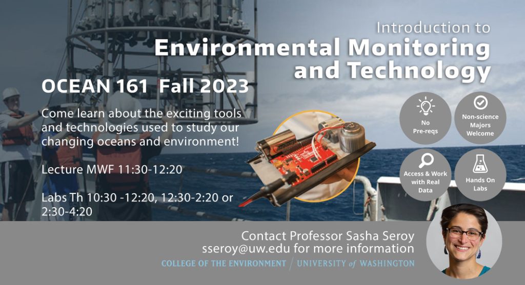Flyer with images of ocean technology
