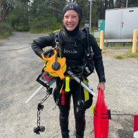 Leila in diving gear