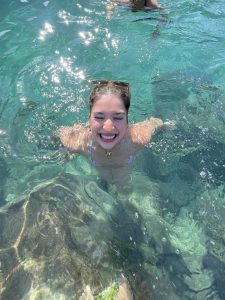 Julia Robidoux in the water