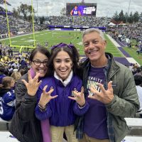 Ava Stoughton at a Huskies football game