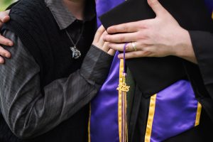 Posing with graduation cap