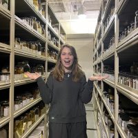 Student in UW Fish collection