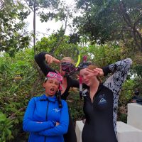 Group in snorkel gear