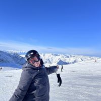 student in ski gear