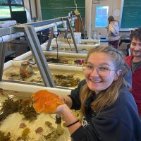Student with sea star
