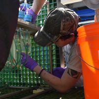 VISIONS Sampling: Helping to take samples from the RAS-PPS on VISIONS'25.