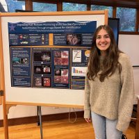 Student with poster
