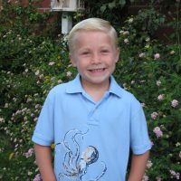 Young boy in octopus shirt