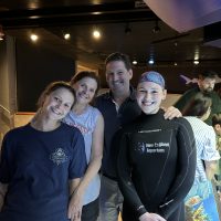 My family at I while working at the New England Aquarium